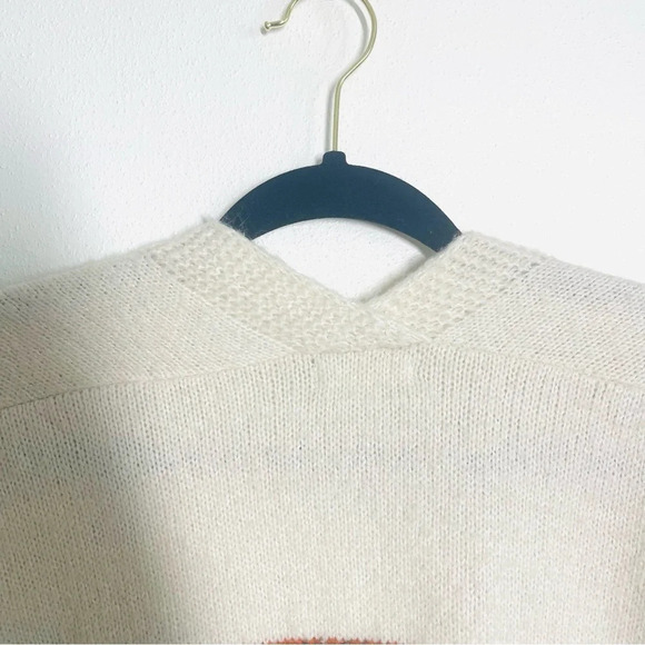 Maurices White Orange & Black Striped Slouchy Knit Cardigan Medium Women’s - Picture 7 of 12